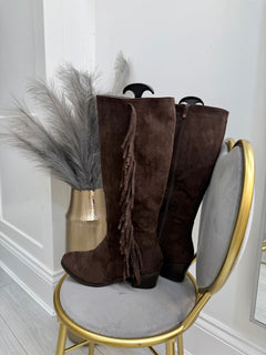 Load image into Gallery viewer, Zoe boots - chocolate brown
