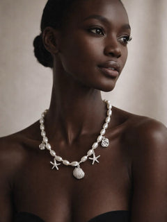 Load image into Gallery viewer, Mauritius Necklace and Bracelet Set - Silver - Sold Separately
