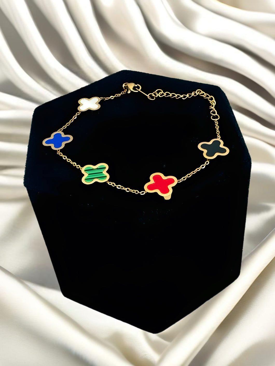 Clover Bracelet - Multicolour (Gold)