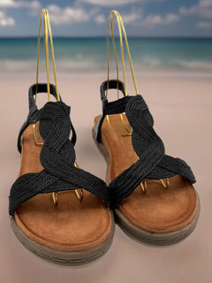 Load image into Gallery viewer, Simone Sandals - Black
