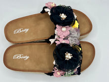 Load image into Gallery viewer, Blossom flatforms - black
