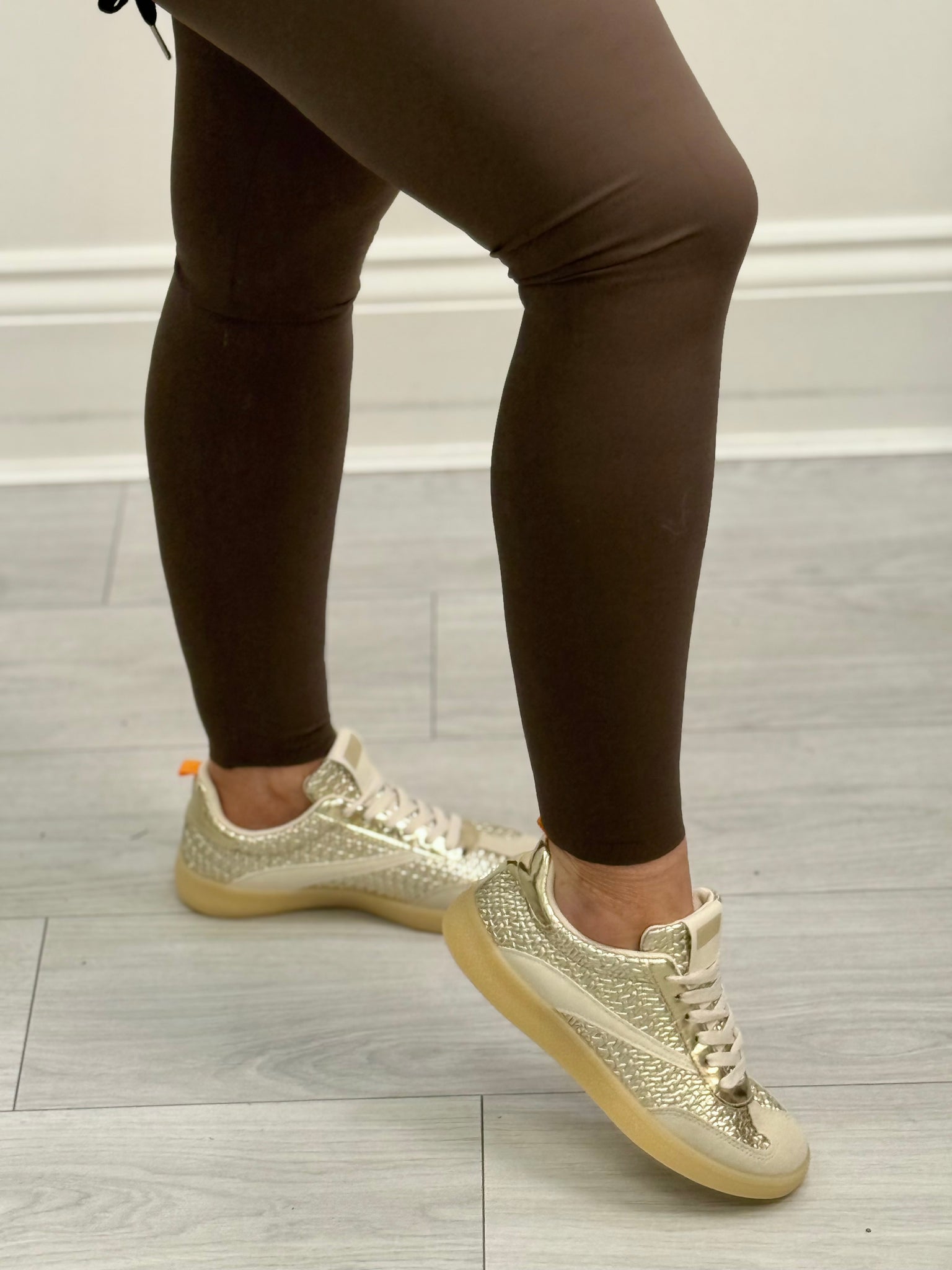Goldie Rapper Trainers Miami trainers - Gold – Icicle Boutique