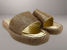 Load image into Gallery viewer, Bling sandals - gold
