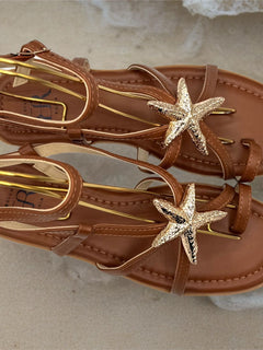 Load image into Gallery viewer, Starfish Sandals - Tan
