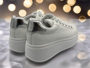 Lisa Trainers - white & silver