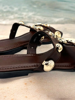 Load image into Gallery viewer, Bali Sandals - Chocolate Brown
