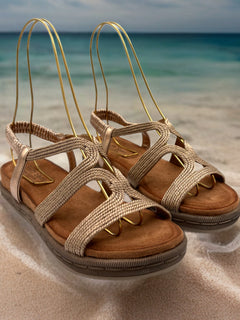 Load image into Gallery viewer, Tricia Sandals - Rose Gold
