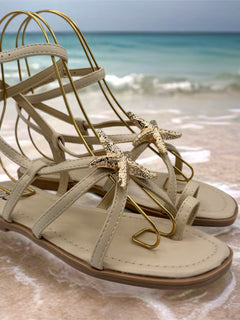 Load image into Gallery viewer, Starfish Sandals - Beige
