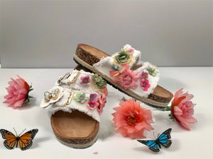 Petal sandals - white