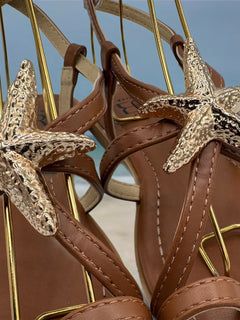 Load image into Gallery viewer, Starfish Sandals - Tan
