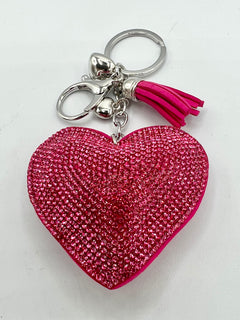 Load image into Gallery viewer, Diamanté Heart Keyring
