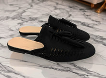 Load image into Gallery viewer, Tassel Mule Loafers - Black
