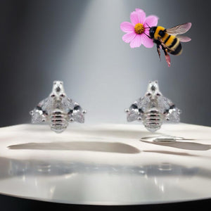 Bee Earrings - Sterling Silver