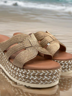 Load image into Gallery viewer, Shirley wedges - Rose Gold
