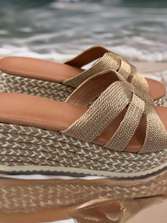 Load image into Gallery viewer, Shirley wedges - Rose Gold
