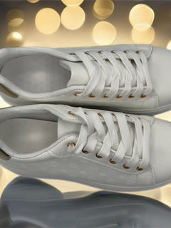 Load image into Gallery viewer, Lisa Trainers - white &amp; gold
