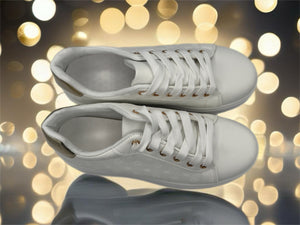 Lisa Trainers - white & gold