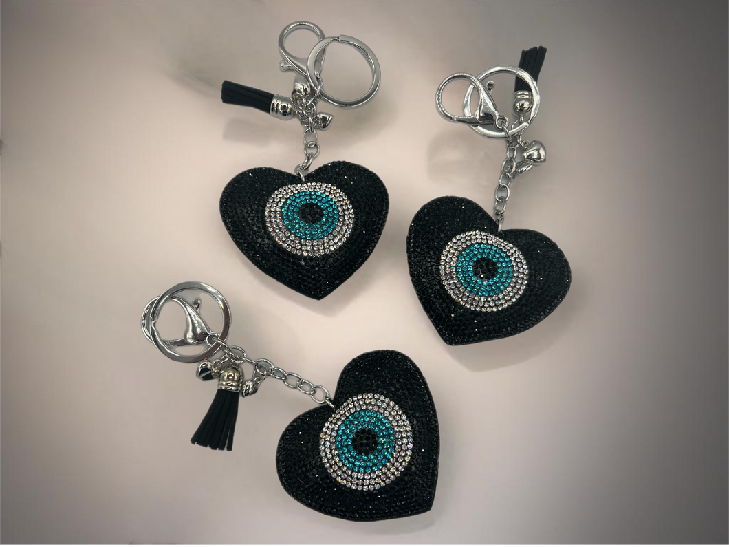 Evil Eye Keyring - Black