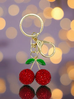 Load image into Gallery viewer, Bling Cherry Keyring
