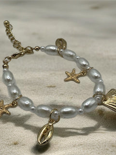 Load image into Gallery viewer, Mauritius Necklace and Bracelet Set - Gold - Sold Separately
