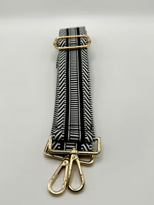 Bag Strap 91 - Black & White Pattern