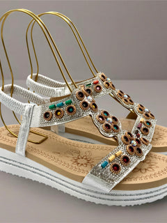 Load image into Gallery viewer, Santorini sandals - Silver

