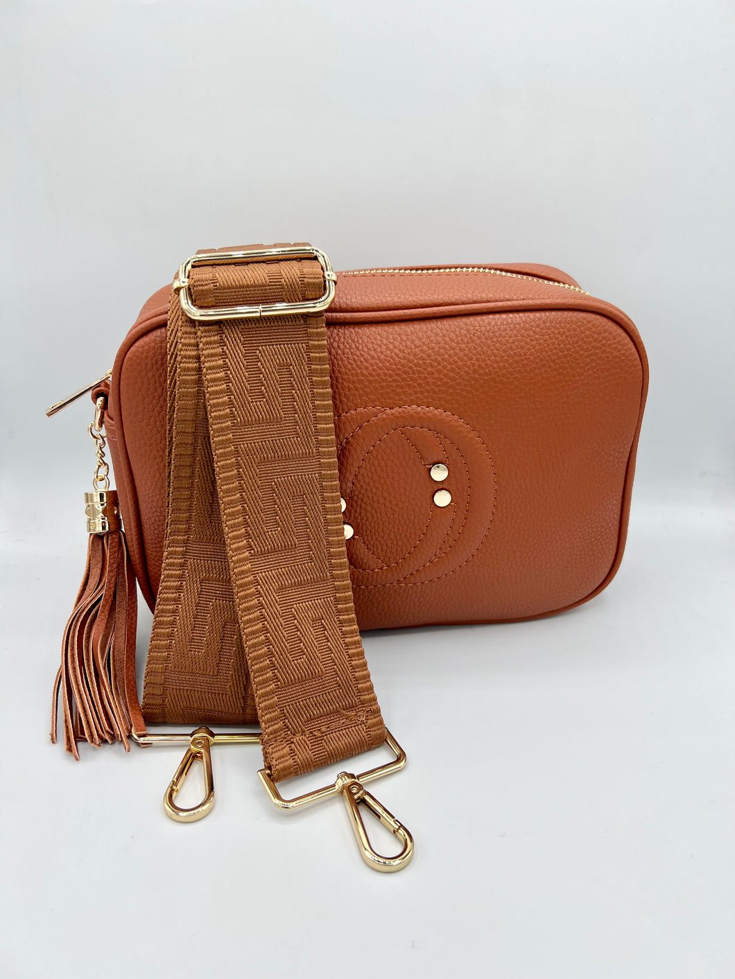 Tan leather bag strap cheap