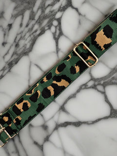 Load image into Gallery viewer, Bag Strap 125 - Dark Green Leopard
