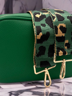 Load image into Gallery viewer, Bag Strap 125 - Dark Green Leopard
