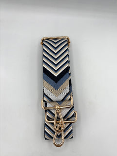 Load image into Gallery viewer, Bag Strap 111 - Navy &amp; Beige Pattern
