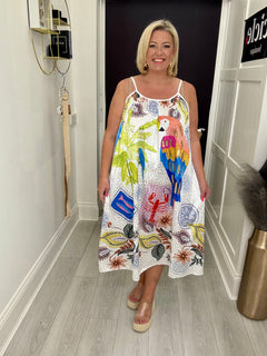 Load image into Gallery viewer, Parrot dress. LAST ONE
