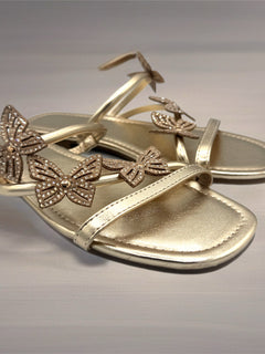 Load image into Gallery viewer, Butterfly Sandals - Gold

