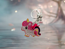 Load image into Gallery viewer, Unicorn Keyring - 2 Colours
