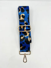 Load image into Gallery viewer, Bag Strap - Royal Blue, Gold &amp; Black Leopard
