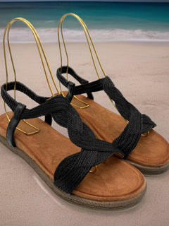 Load image into Gallery viewer, Simone Sandals - Black

