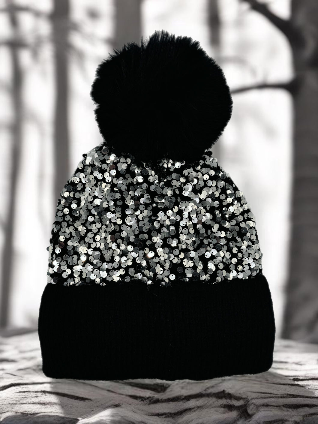 Twinkle Sequin Bobble Hat - 5 Colours