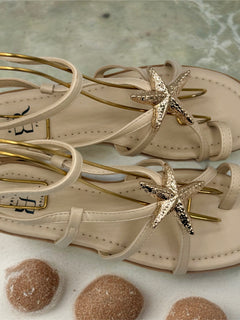 Load image into Gallery viewer, Starfish Sandals - Beige
