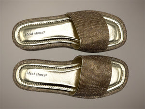 Bling sandals - gold
