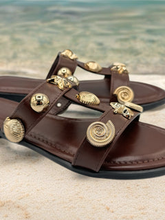 Load image into Gallery viewer, Bali Sandals - Chocolate Brown

