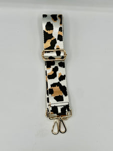 Bag Strap 60 - Silver, Black & Gold Leopard