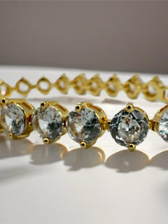 Load image into Gallery viewer, Trinity Tennis Bracelet - Gold
