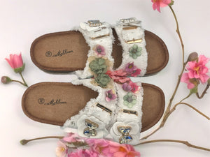Petal sandals - white