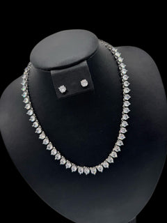Load image into Gallery viewer, Trinity Tennis Necklace Set
