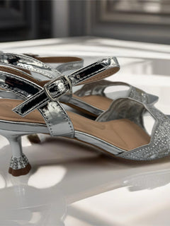 Load image into Gallery viewer, Trinity heels - silver
