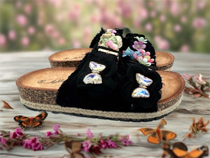 Petal sandals - black