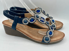 Load image into Gallery viewer, Claudia wedges - navy
