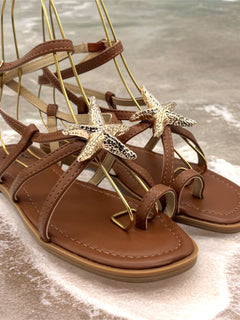 Load image into Gallery viewer, Starfish Sandals - Tan
