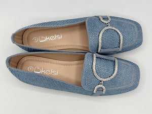 Fiona loafers - blue. 3s & 4s ONLY