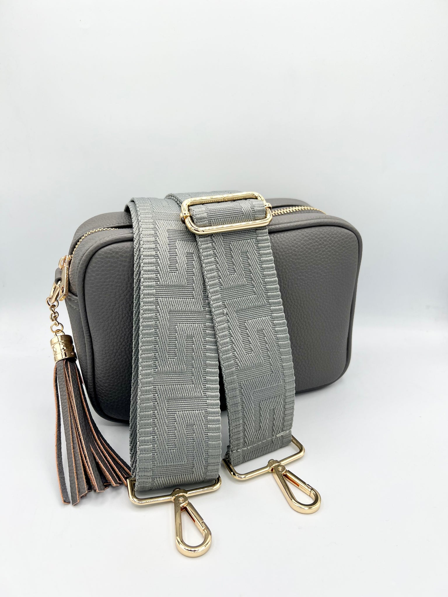 Grey bag strap sale