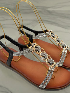 Load image into Gallery viewer, Mariah sandals - Black. LAST PAIR
